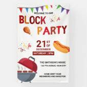 Barbeque Snack Picknick Spaß Nachbarn Party Banner (Vertikal)