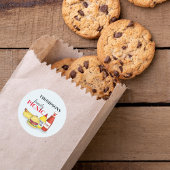 Barbeque Typografy Family Wiedersehen Picnic Runder Aufkleber