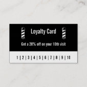 Barber 10. Besuchen Sie die Rabattkarte Kundenloya Visitenkarte (Rückseite)