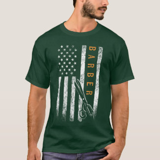 Barber-Amerikanische-Flagge-Design-Friseursalon-Ge T-Shirt