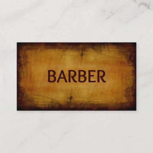 Barber Antique Brushed Business Card Visitenkarte (Vorderseite)