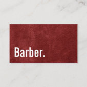 Barber Babershop Minimalistische Imitate Red Velve Visitenkarte (Vorderseite)