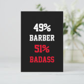 Barber Badass Card Karte (Stehend Vorderseite)