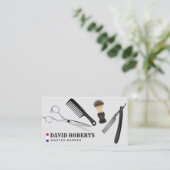 Barber Barbershop Beruflich Hair Stylist Visitenkarte (Stehend Vorderseite)