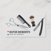 Barber Barbershop Beruflich Hair Stylist Visitenkarte (Vorderseite)