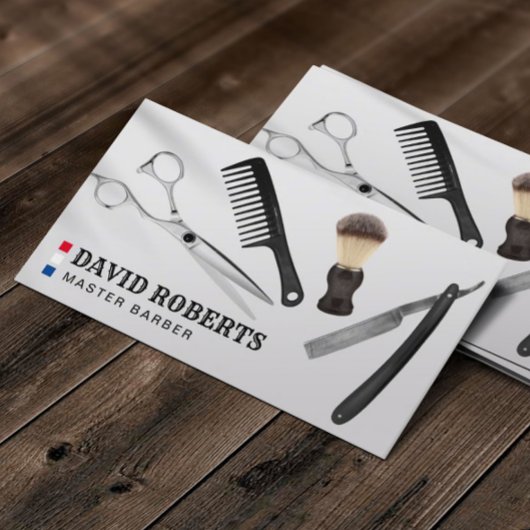 Barber Barbershop Beruflich Hair Stylist Visitenkarte