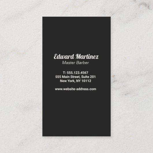Barber Barbershop Electric Hair Clipper Visitenkarte (Rückseite)