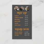 Barber | Barbershop| Geschäftskarte Visitenkarte (Rückseite)