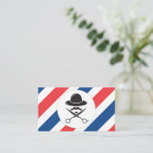 Barber Barbershop Hair Stylist Salon Business Card Visitenkarte (Stehend Vorderseite)