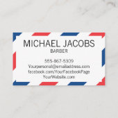 Barber Barbershop Hair Stylist Salon Business Card Visitenkarte (Rückseite)