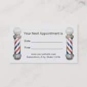 Barber Barbershop Hair Stylist Salon Ernennung Terminkarte (Rückseite)