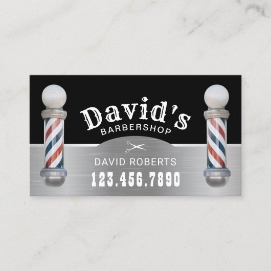 Barber Barbershop Hair Stylist Salon Ernennung Terminkarte (Vorderseite)