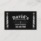 Barber Barbershop Hair Stylist Schwarzer Termin (Vorderseite)