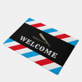 Barber Barbershop Vintag Razer Empfang Fußmatte (Schrägansicht)