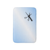 Barber Beautician Design Blue Badematte (Vorderseite Vertikal)