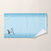 Barber Beautician Design Blue Badhandtuch Set (Handtuch)