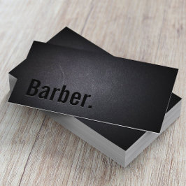 Barber Beruflich Black Minimalistisch Visitenkarte