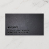 Barber Beruflich Black Minimalistisch Visitenkarte (Rückseite)