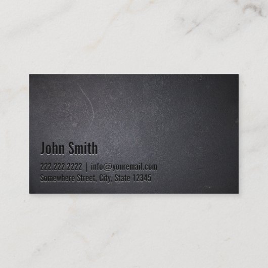 Barber Beruflich Black Minimalistisch Visitenkarte (Rückseite)