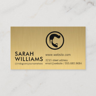 Barber Beruflich Gold Metallic Visitenkarte