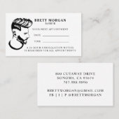 Barber Beruflich Hair Stylist Terminkarte (Vorne/Hinten)
