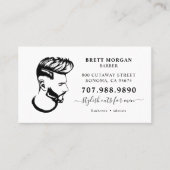 Barber Beruflich Hair Stylist Visitenkarte (Vorderseite)