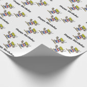 Barber Birthday Wrapping Paper Geschenkpapier (Ecke)