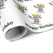 Barber Birthday Wrapping Paper Geschenkpapier (Rolleneckpunkt)