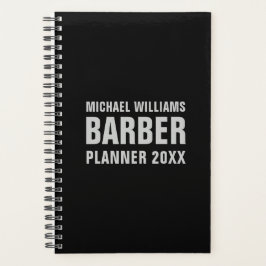 Barber Black Gray Bold Typografy Planner Planer