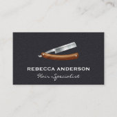 Barber Blade | Lederuntergrund Visitenkarte (Vorderseite)