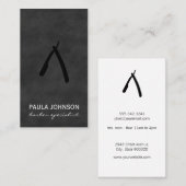 Barber Blade Lush Black Visitenkarte (Vorne/Hinten)