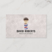 Barber Brush Logo Barbershop Frisur Stylist Visitenkarte (Vorderseite)