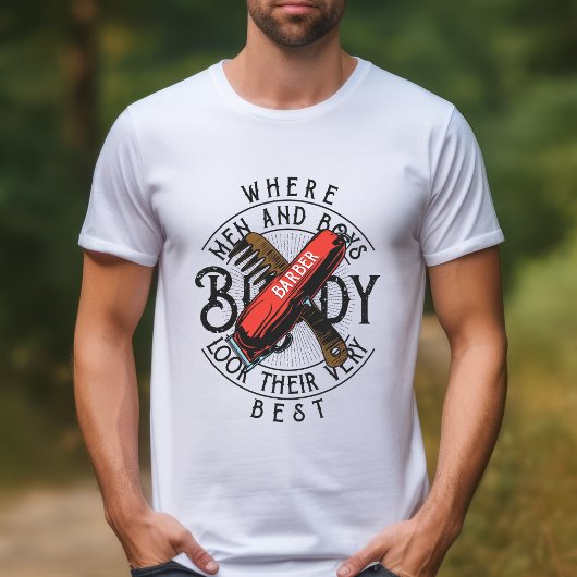 Barber Buddy für Männer und Jungen T - Shirt