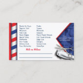 Barber Business Card (Barbershop Pol - Clippers) Visitenkarte (Rückseite)