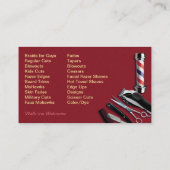 Barber Business Card (Barbershop Pol - Clippers) Visitenkarte (Rückseite)