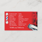 Barber Business Card (Barbershop Pol - Clippers) Visitenkarte (Rückseite)