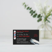 Barber Business Card (Frisur und Styles) Visitenkarte (Stehend Vorderseite)