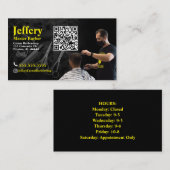 Barber Business Card mit QR Code Visitenkarte (Vorne/Hinten)