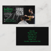 Barber Business Card mit QR Code Visitenkarte (Vorne/Hinten)