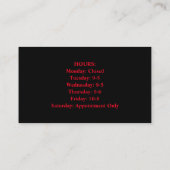 Barber Business Card mit QR Code Visitenkarte (Rückseite)