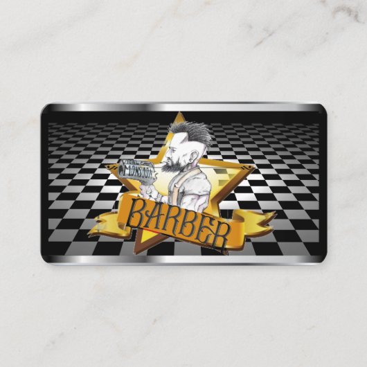 Barber Business Card Visitenkarte (Vorderseite)
