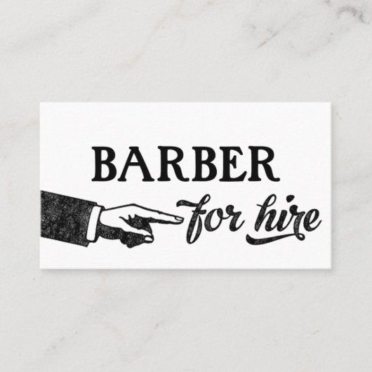 Barber Business Cards - Cool Vintage Visitenkarte (Vorderseite)