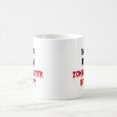 Barber by Day Zombie Slayer by Night Kaffeetasse (Mittel)