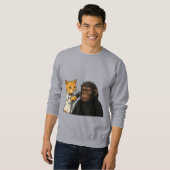 Barber Cat & Chill Gorilla Sticker Sweatshirt (Vorne ganz)