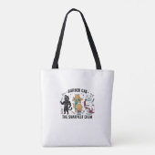 Barber Cat Sharpest Crew - Premium Artistic Tote B Tasche (Rückseite)
