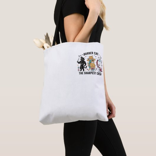 Barber Cat Sharpest Crew - Premium Artistic Tote B Tasche (Von Nahem)