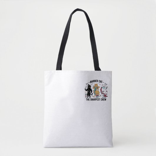 Barber Cat Sharpest Crew - Premium Künstlerische T Tasche (Vorderseite)