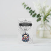 Barber Clean Cut | Barber Poles Visitenkarte (Stehend Vorderseite)