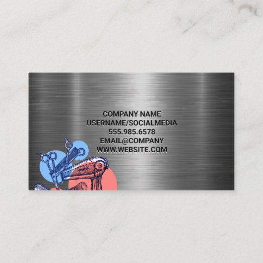 Barber Clippers | QR-Code | Schere Visitenkarte (Rückseite)