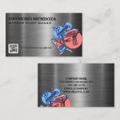 Barber Clippers | QR-Code | Schere Visitenkarte (Vorne/Hinten)